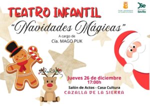 TEATRO INFANTIL “Navidades mágicas” A cargo de Cía. Mago Puk @ Salón Actos - Casa de la Cultura | Cazalla de la Sierra | Andalucía | España